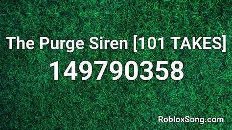 Purge Siren Roblox ID