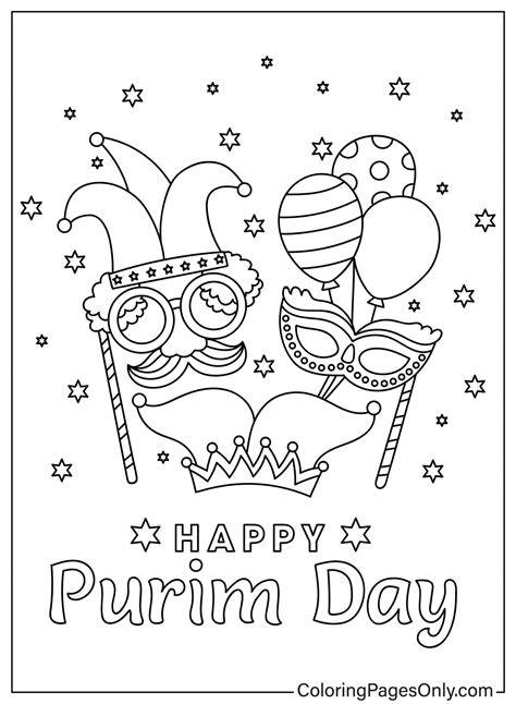 Purim Coloring Page