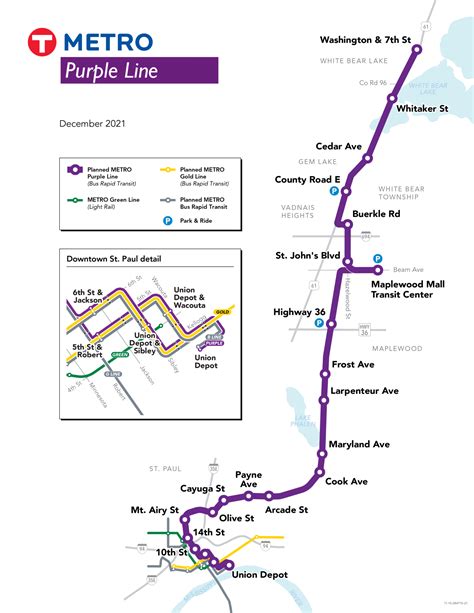 Purple Line Metro Map