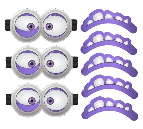Purple Minion Eyes Printable