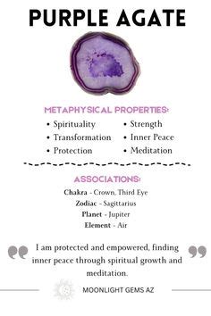 Unleash Your Inner Spirit: The Enchanting Metaphysical Properties of Purple Agate
