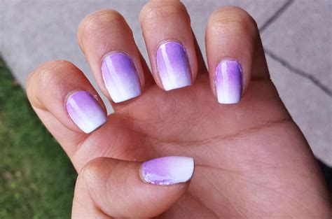 Purple And White Nails