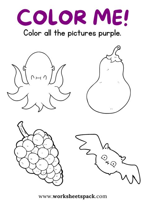 Purple Coloring Pages