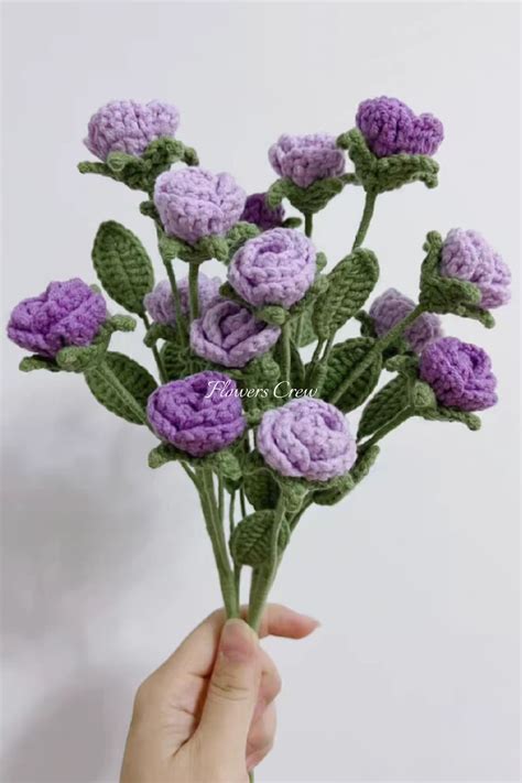 Purple Crochet Flowers