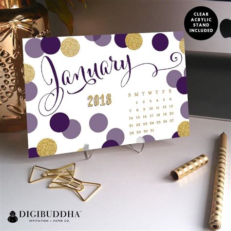 Purple Gold Calendar