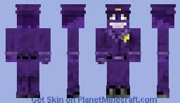 Unleash Your Inner Villain with the Demonic Purple Guy Minecraft Skin.