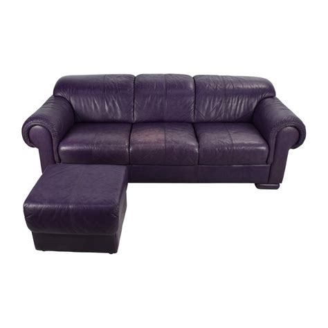 Purple Leather Sofa