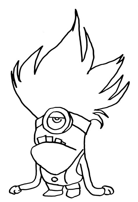 Purple Minion Coloring Page