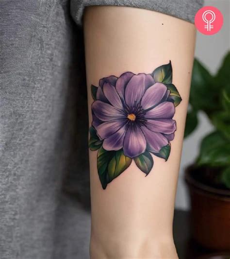 Purple Tattoo Flowers