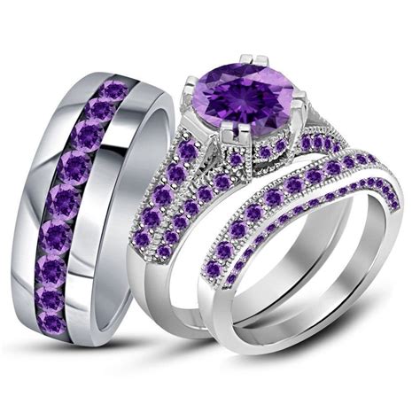 Stylish and Unique: Discover the Stunning Collection of Purple Wedding Rings