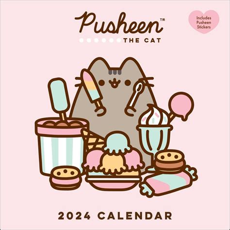 Pusheen Calendar 2024