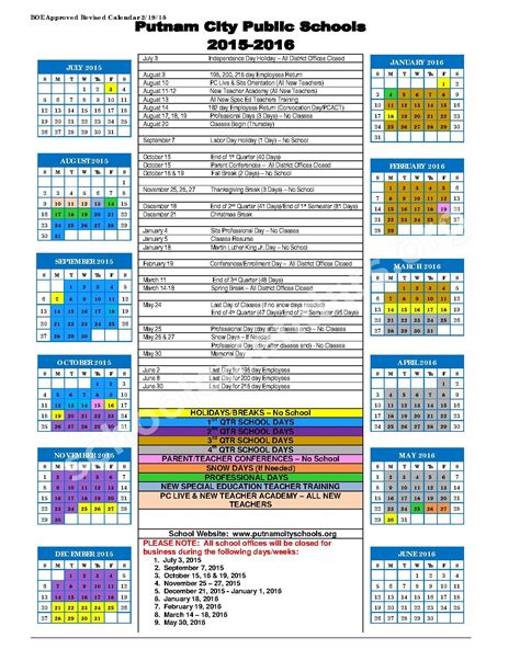 20212022 Putnam County Schools Calendar Poca Elementary School