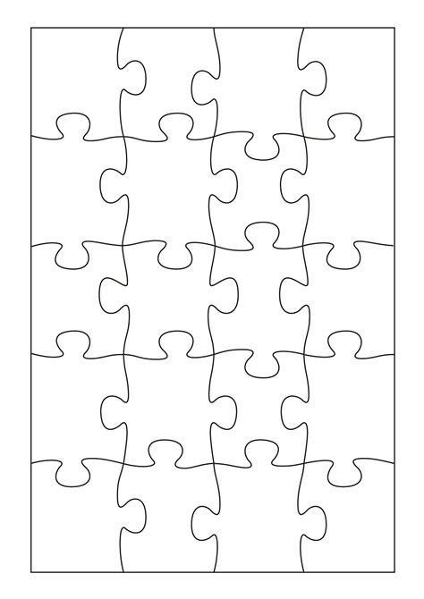 Puzzle Piece Printable Template