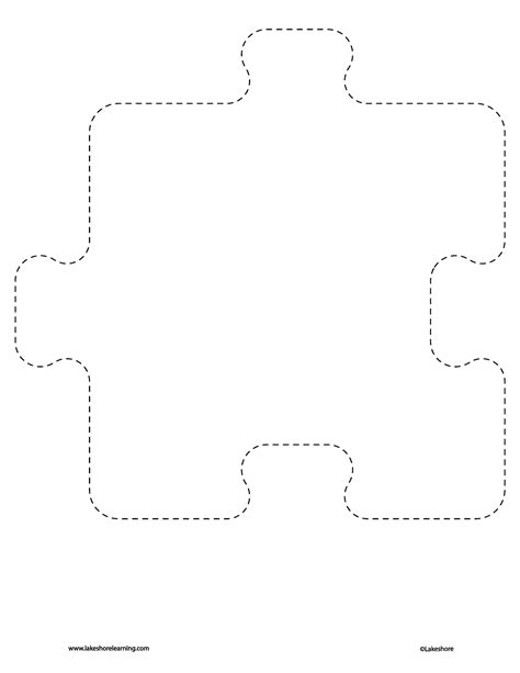 Puzzle Piece Template Large