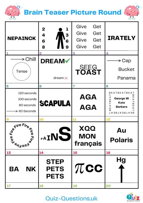 Puzzles Quizzes And Brain Teasers