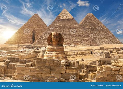 Pyramids and Sphinx