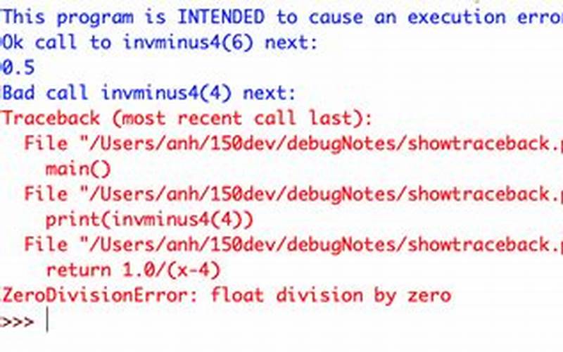 Python Error Message