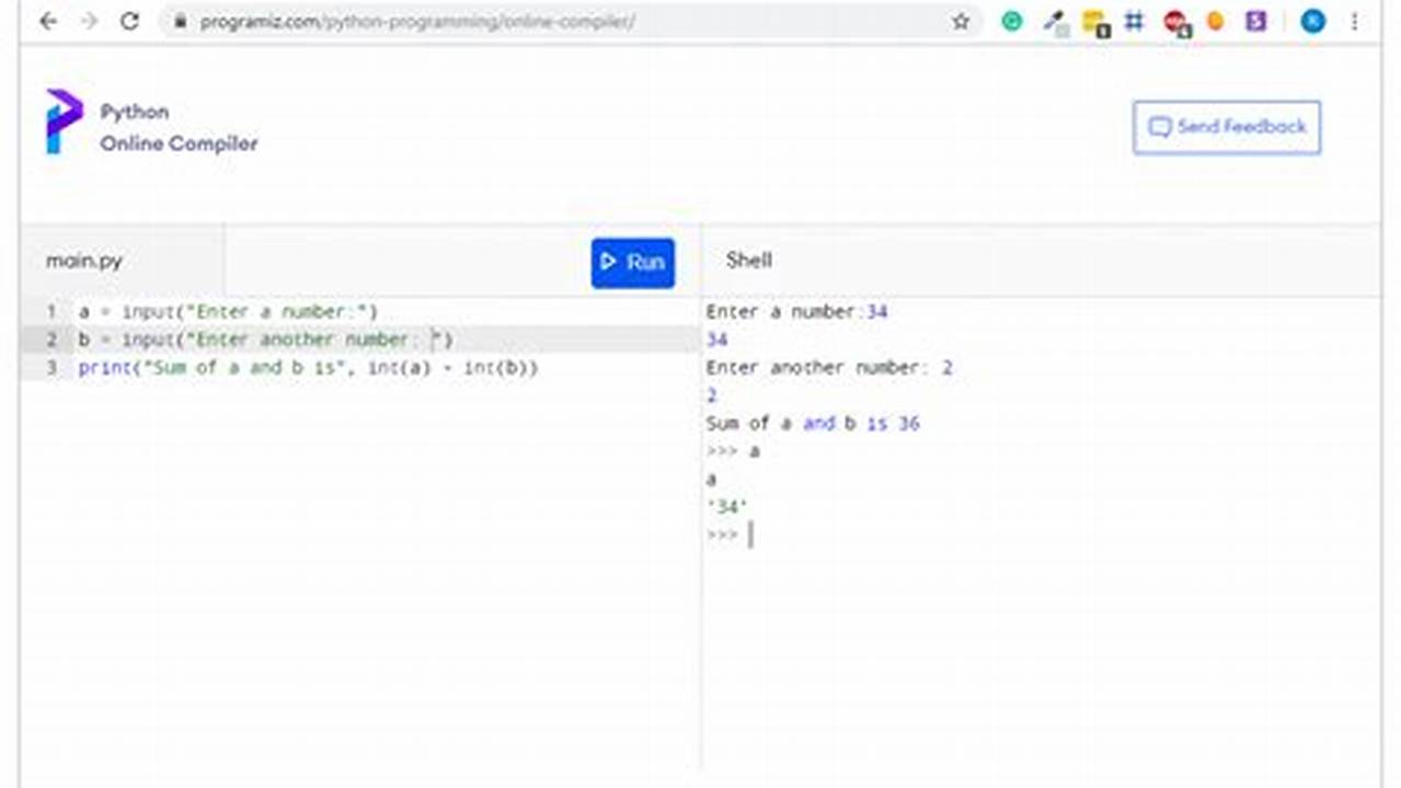 Python Online Compiler Programming