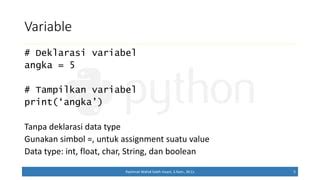 Python: Kuasai Variabel, Lancarkan Pemrogramanmu.
