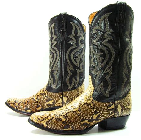 Elevate your Western style with the exotic Python Skin Cowboy Boots