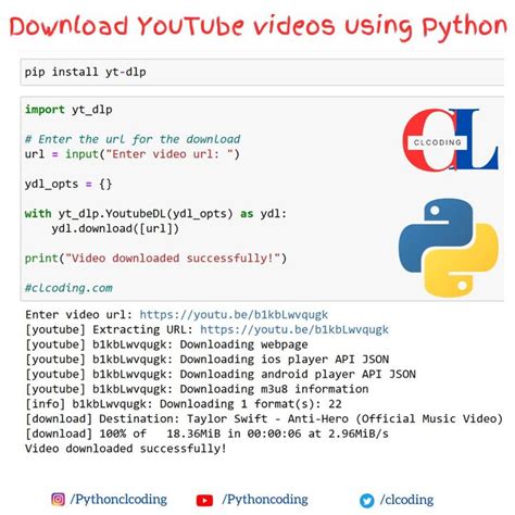 Python Tutorial - How to download Videos from YouTube using 