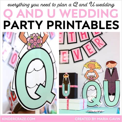 Q And U Wedding Free Printables
