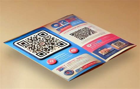 QR code placement on a brochure
