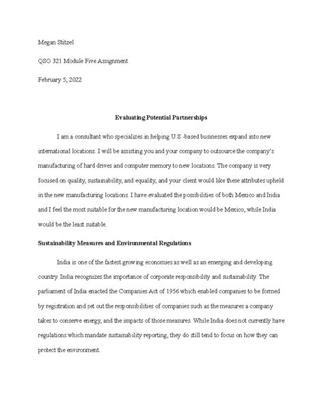 QSO321Module Five Assignment - Megan Stitzel QSO 321 Module 