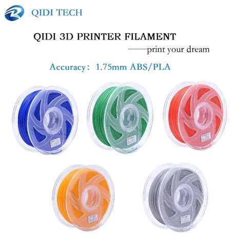 Qidi Tech 3d Printer Filaments Pla / Abs 1.75mm 1kg Spool 3d Printing Material For 3d Printer