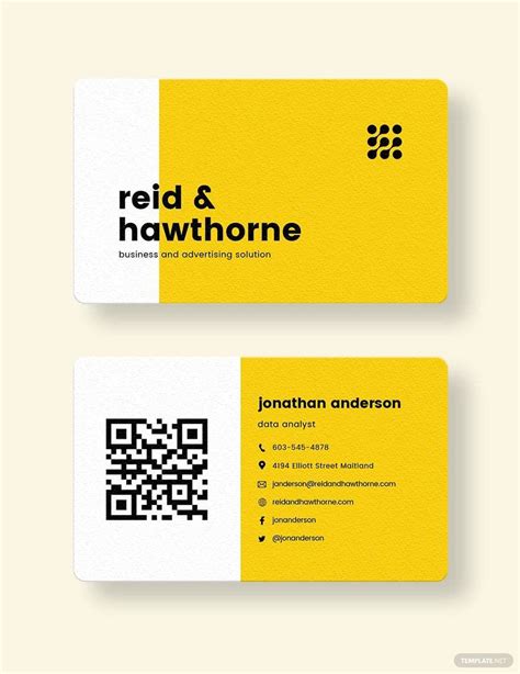 Qr Code Business Card Template