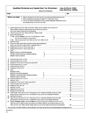 Qualified Dividends And Capital Gains Worksheet Line 16