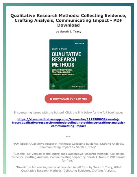 Qualitative Research Methods: Collecting Evidence Crafting Analysis Communicating Impact