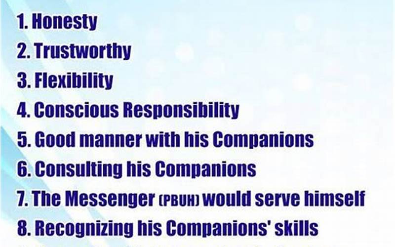 Qualities Of A Prophet