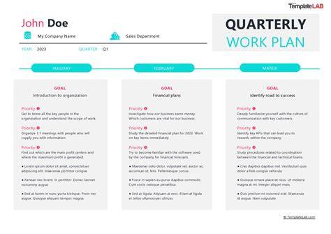 Quarterly Work Plan Template