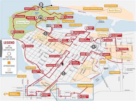 Quebec City Hop on Hop Off Tour Map