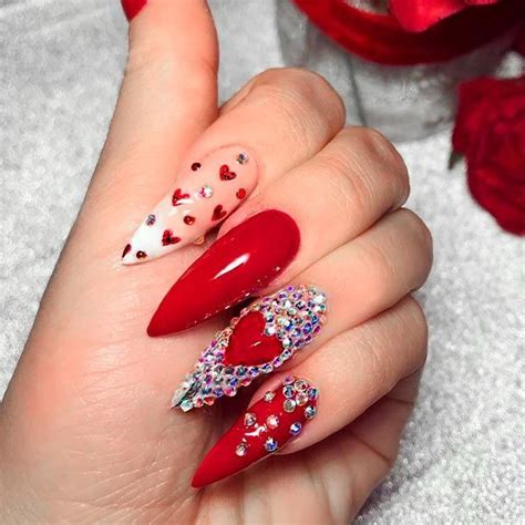 Queen Of Hearts Stiletto Nails: The Latest Trend In Nail Art