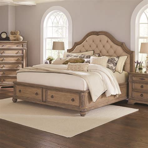 Traditional Queen Storage Bedroom Set 5Ps Mahogany KALRM5031 AAmerica Kalispell (KALRM5031QSet5)