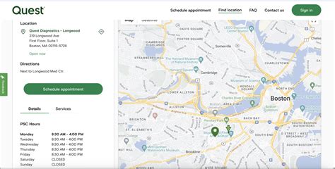 Quest Diagnostics Appointment Scheduling QUESTOINA