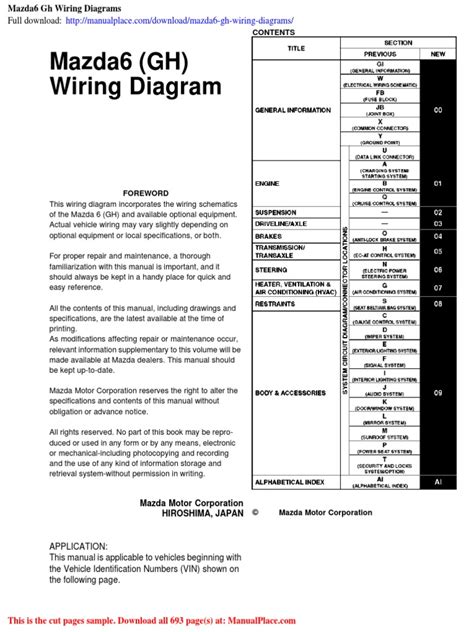 Question and answer Mazda6 2012 Wiring Diagram: Unveiling the Power Connection Blueprint!