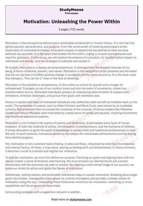 Question and answer Unleashing Unwavering Motivation: Crafting an Inspirational Essay!