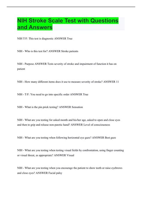 Question and answer Unlocking the Apex: Find Your Niche Stroke Test Answers Here!