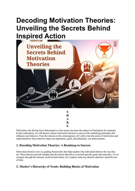 Question and answer Unveiling Motivation: Decoding the Essence of Drive and Inspiration