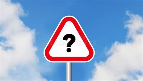 Question mark on a regulation sign