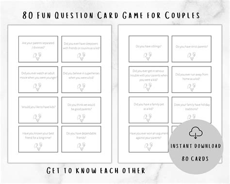 Questions Card Game