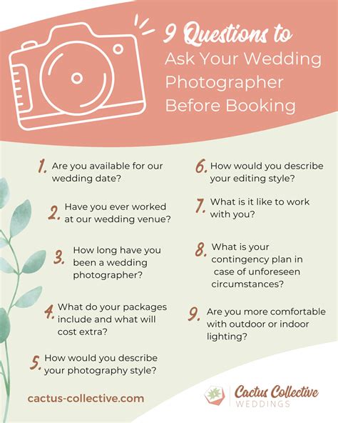 Questions to ask a photographer