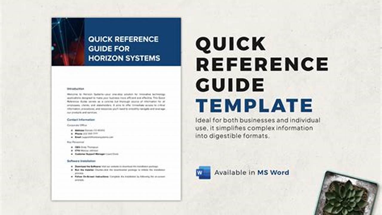 Quick Reference Calendar