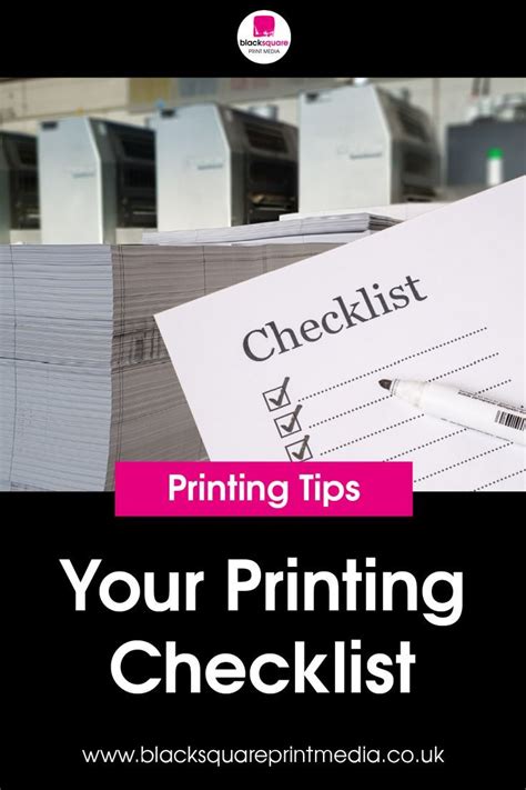 Quick Checklist for Printing the Best Pages