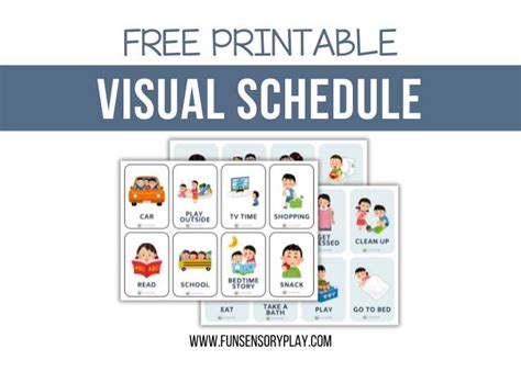 Quick Easy Printable Visual Schedule