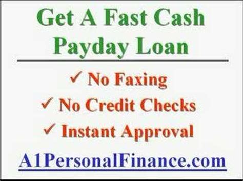 Quick Payday Loans No Credit Check No Faxing