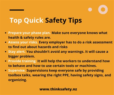 Quick Safety tips